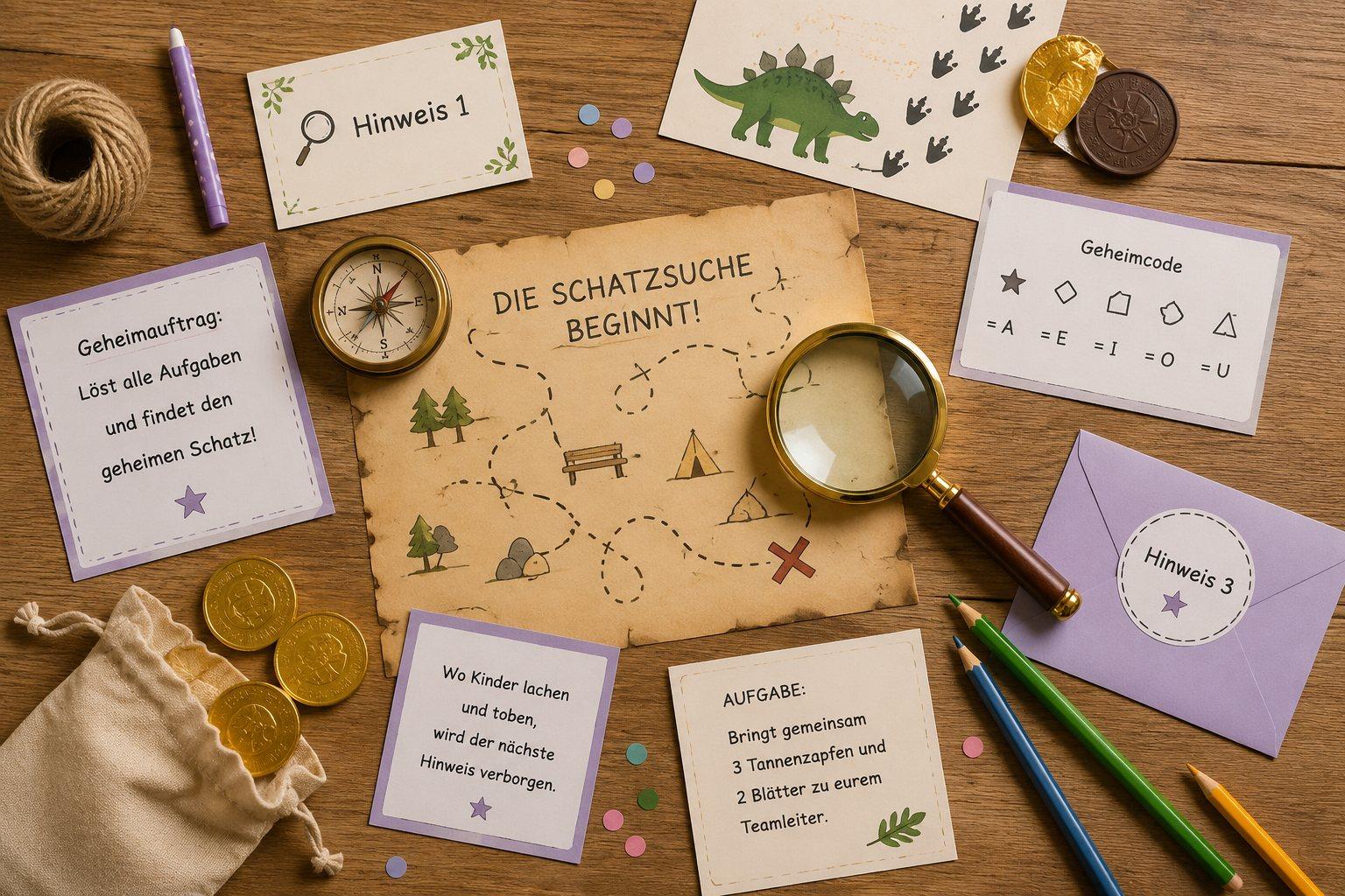 Schnitzeljagd zum Kindergeburtstag: 15 Aufgaben & Tipps für ein echtes Abenteuer – Titelbild